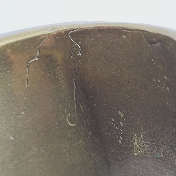 Vintage Andrew Shows Handcrafted Brass Cuff Bracelet W/ Bear Design Rare Unique - Picture 9 of 16